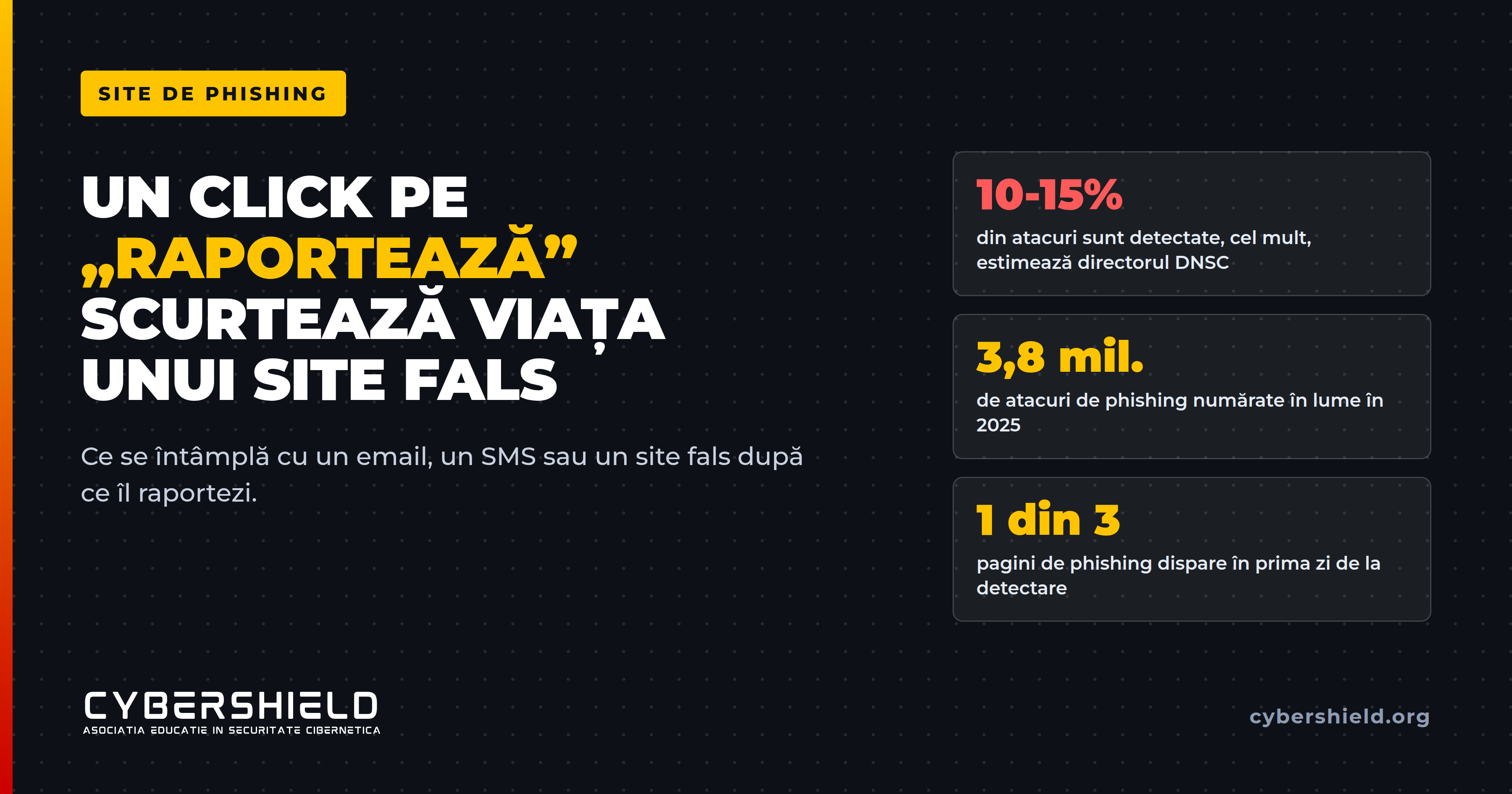 Site de phishing raportat, analizat și blocat în browsere