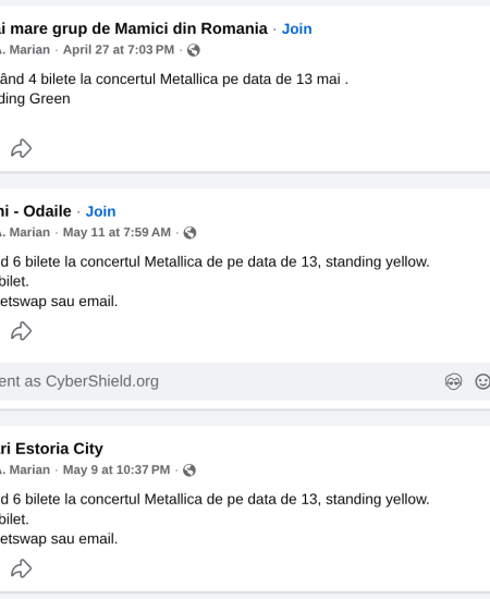 scam metallica concert bilete false horia constantinescu prevenire cristian iosub asociatie